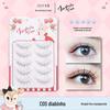 Lujiujiu M61 macio bonito bidimensional COS cômico olho cílios postiços naturais feminino transparente haste fina nupcial maquiagem cruz