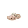Zapatos tipo tank top nuevos de verano con bloques de color y diseño ondulado para niños y niñas, sandalias de playa antideslizantes con estampado para exteriores, pantuflas de punta cerrada