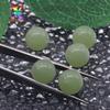 Cuentas de vidrio en stock, cuentas de jade de 10 mm, cuentas de vidrio perforadas, pulsera de bricolaje, cuentas de piedra desnuda, venta al por mayor