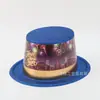 Directo de Fábrica Polvo Dorado Sombrero de Copa Estampado Feliz Año Nuevo Sombrero de Plástico de Moda Fiesta de Año Nuevo Logo Personalizado