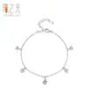 Pulsera Colgante Redondo con Diamante Brillante Estilo Coreano Elegante de Plata de Ley 925, Joyería de Diseño de Moda Exquisita de Nicho