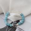 Nuevo Pulsera de Piedra Rosa para Mujer, Hebilla de Seguridad Retro Simple Colgante de Moneda, Pulsera con Cuentas de Perlas, Regalo para Estudiante