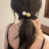 Diadema de lazo de perlas estilo coreano banda elástica alta para atar pelo goma para el pelo para mujer cuerda para el pelo duradera de alta calidad tocado de bola