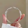Pulsera de Brocado Plateado Cobre para Mujer Sólida Ajustable Joven Gama Alta Versátil Regalo de San Valentín