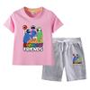 Ropa Infantil de Rainbow Friends para Niños y Niñas Traje de Verano Algodón Puro para Niños Verano Nuevo Camiseta de Manga Corta Shorts Conjunto de Dos Piezas