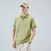 Nova Camisa Polo Bordada de Manga Curta para Homens, Estilo Verão, Casual de Negócios, Versátil, Camiseta de Qualidade, Absorvente de Umidade
