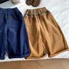 Pantalones Casuales para Niños 2026 Otoño Nuevo Estilo Retro Versión Coreana Pantalones para Niños Morado Primavera y Otoño Pantalones Largos para Niños Pequeños