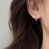Pendientes de botón con signo de interrogación y exclamación de nicho japonés y coreano para mujer, aguja de plata 925, moda INS, red roja, pendientes simples para estudiantes, regalo