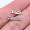 15x 4mm 0,5g ouro antigo DIY liga de zinco acessórios de joia pingente feito à mão letra inglesa