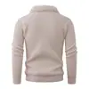 Suéter de punto cálido de manga larga para hombre, color liso, ajuste holgado, estilo europeo y americano, simple y casual, adecuado para otoño e invierno