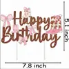 Topo de Bolo Decoração Laço Bota de Equitação Transfronteiriça, Artigos para Festa de Aniversário Feliz, Pequenos Inserções para Bolo, Fabricante de Acessórios para Bolo