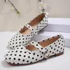 Zapatos Mary Jane Retro de Lunares de Talla Grande Transfronterizos para Mujer 2026 Nuevo Estilo Casual Boca Baja Hebilla de Correa Única Planos Cómodos
