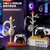 Estante de almacenamiento para figuras de dibujos animados, soporte 2 en 1 para control de videojuegos, base de almacenamiento creativa, adorno de escritorio, diseño 3D