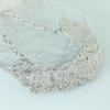 Joyería europea y americana nueva cadena corta para suéter collar hueco plateado para mujer accesorios moda versátil accesorios de moda mujer