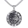 Colgante Retro Europeo y Americano Ojo de Horus Acero Inoxidable 316 Personalizado Yu-Gi-Oh! Collar Creativo Punk Colgante para Hombre