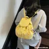 Mochila Leve, Mochila Escolar Coreana com Cordão, Bolsa Pequena Feminina para Estudante Universitária Ir ao Trabalho, Mochila com Estilo de Design