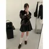 Este otoño, una camiseta de punto de manga larga holgada con cuello redondo y diseño de rayas color-block retro americano es imprescindible para mujer