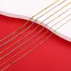 Color Oro Real 18K Cadena de Cruz Conservadora del Color Cadena de Acero de Titanio Accesorios para Joyería DIY Collar Hecho a Mano Cadena de Acero Inoxidable