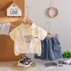 Conjunto de Verano para Niños 2026 Nueva Moda Veraniega Ropa Elegante Infantil Tie-Dye Estilo Japonés Manga Corta Conjunto de Tres Piezas