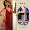 Sling Costas Nuas Sexy Lingerie Feminina Pijama Sexy Tentação Renda Transparente Gola Halter Body Modelador Macacão Camisola Qqny