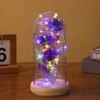Suministro transfronterizo de cubierta acrílica, flor eterna luminosa para el hogar, creativa lámina de oro, flor, fondo de tronco, decoración de escritorio, venta al por mayor
