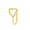 Pinza para Nariz Geométrica en Forma de U sin Perforación Estilo Europeo y Americano con Flor de Zirconia Incrustada de Cobre, Gota de Agua y Corazón, Joyería Falsa para Perforación de Nariz