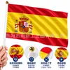 Bandera Española 14x21cm Bandera Española de Mano Bandera de España de Poliéster con Palo Bandera para Copa del Mundo Día Nacional