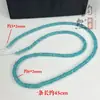 Apatita Azul Natural Redonda Lapidada Contas Semi-acabadas Produtos DIY Pulseira Colar Clavícula Apatita Espaçador Contas Soltas Lapidadas