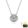 Prata de Lei S925 Flores Desabrochando Corrente Redonda para Clavícula Feminina Luxo Leve Pingente Florido Totalmentecravejado de Pedras Temperamento de Nicho Versátil Colar Fonte