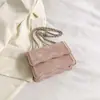 Bolso de cadena de diseño pequeño para mujer, nuevo bolso de hombro con textura primavera y verano 2024, bolso cruzado de moda simple