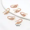 Pendientes de Gancho para Oreja en Forma de U con Perlas Incrustadas de Diamantes y Recubrimiento de Oro de 18 Quilates que Conserva el Color Accesorios de Pendientes Hechos a Mano para Bricolaje A02