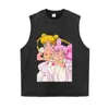 Estilo Nuevo Chica Manga Personaje de Anime Japonés Talla Grande Manga Corta Camiseta Estampada Manga Larga Transfronterizo Vintage