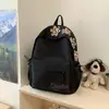 Mochila bordada floral de comercio exterior, mochila casual para estudiante, bolsa escolar simple de gran capacidad, versátil para ir al trabajo y viajar, para mujer
