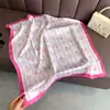 Esencial de verano: Pañuelo de Seda con Estampado de Océano, Chal de Alta Gama, Bufanda para el Cuello con Protección Solar, Pañuelo Cuadrado Pequeño, Pañuelo para la Cabeza, Bufanda para Mujer