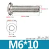 Tornillos de Acero Inoxidable 304 Biselados de Cabeza Hexagonal con Vaso Pernos Cabeza Plana Redonda Borde Biselado Accesorios para Muebles Tornillos M3M4M6