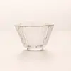 Taza de Cata de Té Vidrio Taza de Té Pequeña Juego de Té Kung Fu Hogar Resistente al Calor Transparente Taza con Pintura Dorada Vidrio con Patrón de Martillo