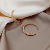 Nuevos pendientes circulares en forma de C con diamantes multicapa exagerados de estilo europeo y americano, pendientes de moda para ambientes fríos y fríos para mujer.
