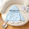 Nueva Chaqueta Exterior para Bebé Niña de Doble Capa Estilo Bosque de Dibujos Animados Linda con Capucha Estilo Princesa de Primavera/Otoño Moderna