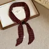 Bufanda de Seda Vintage con Cuello Halter, Accesorio de Collar para Mujer, Cadena Versátil Simple para Suéter, Collar de Moda, Joyería, Diseño de Nicho
