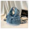 Bolso Grande de Mezclilla de Moda al por Mayor para Mujer, Mochila Tote Casual de Moda Nueva, Bolso de Hombro Único de Gran Capacidad