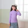 Otoño e Invierno Nuevo Suéter Grueso de Punto de Cuello Medio para Niñas, Suéter Elegante para Niña Pequeña, Top Versátil para Bebé