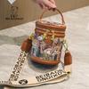 Fábrica de Origem da Bolsa do Norte Bolsa Design de Nicho Urso Cartoon Bolsa Feminina Bolsa para Celular Bolsa de Ombro Transversal Versátil