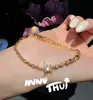 Pulsera Wrap-Around de Flor de Rueda Vajra Color Turquesa Tachonada de Diamantes de Oro Antiguo Pulsera de Mano Nueva Estilo Chino Sueño Borracho Río Estrellado Pulsera de Estrella