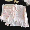 2025 Primavera y Otoño Nuevo Manga Larga Princesa Viento Nube Algodón Pijamas para Niños Lindo Niños a Cuadros Conjunto de Ropa para el Hogar Lote