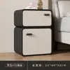 Mesita de noche color crema para dormitorios pequeños, modelo nuevo simple y moderno, completamente ensamblada, ultraestrecha, para habitaciones infantiles, lujo ligero, hecha de madera de ingeniería