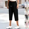 2026 Nuevo Estilo Pantalones Casuales para Mujer de Color Sólido Versátiles Simples Holgados con Cintura Elástica Tendencia en Europa y América