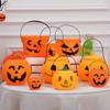 Balde de Abóbora de Halloween Transfronteiriço da Amazon Nova Lanterna de Abóbora Balde de Abóbora Infantil Pote de Doces com Tampa Atacado
