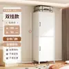 Armario de uso doméstico con puertas, armario de almacenamiento a prueba de polvo, armario simple para dormitorio, armario de almacenamiento para apartamentos de alquiler, armario tipo vestidor