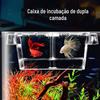 Caixa de Isolamento Auto-flutuante Multifuncional para Aquário Caixa de Produção de Peixe Pavão Aquário Incubadora de Camada Dupla Caixa de Criação Extra Grande