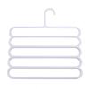Suporte Multifuncional de Cinco Camadas para Calças Doméstico Antiderrapante Plástico Multicamadas Armário Pendurador para Calças Gravatas Cachecóis Suporte Pendurador
